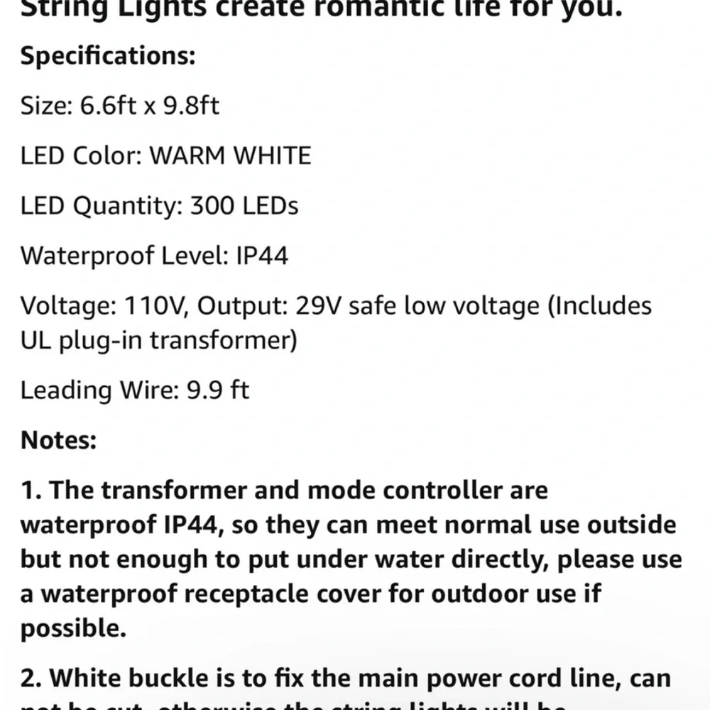 NWT Twinkle Star 300 LED Window Curtain String Light